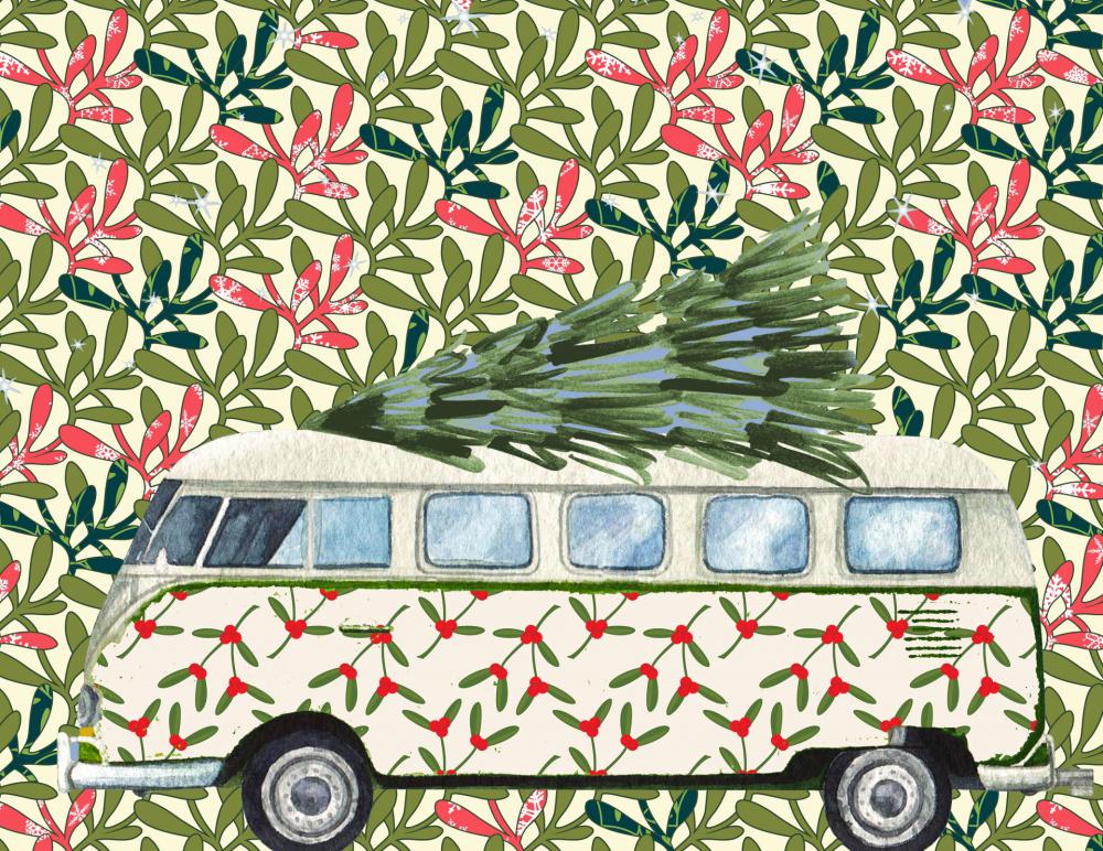Christmas Volkswagen Bus Christmas Volkswagen Bus