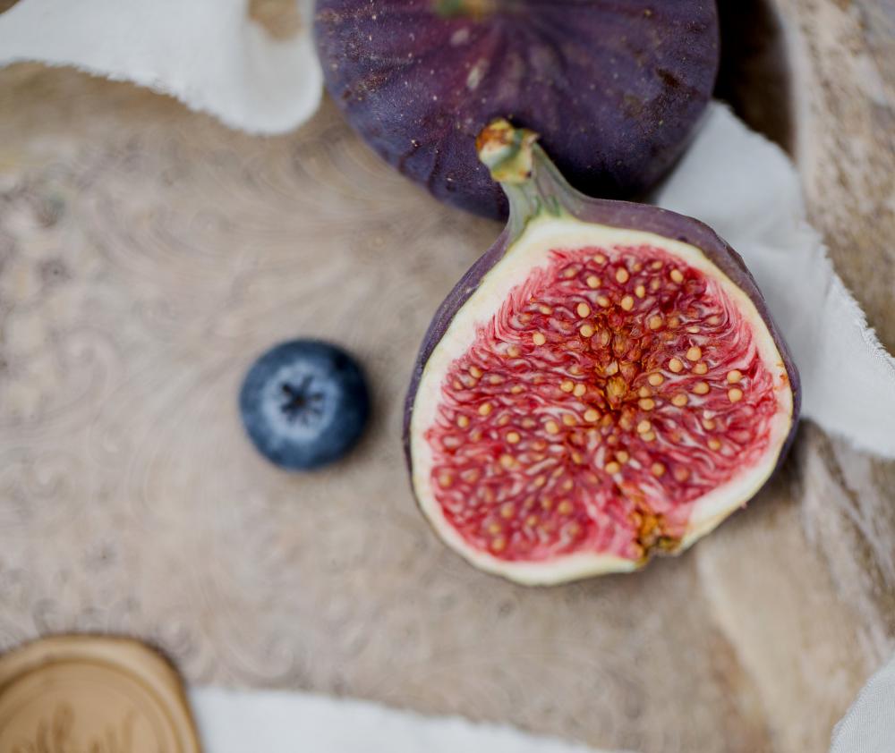 A Close Up Of Half Of A Fig Photo A Close Up Of Half Of A Fig Photo