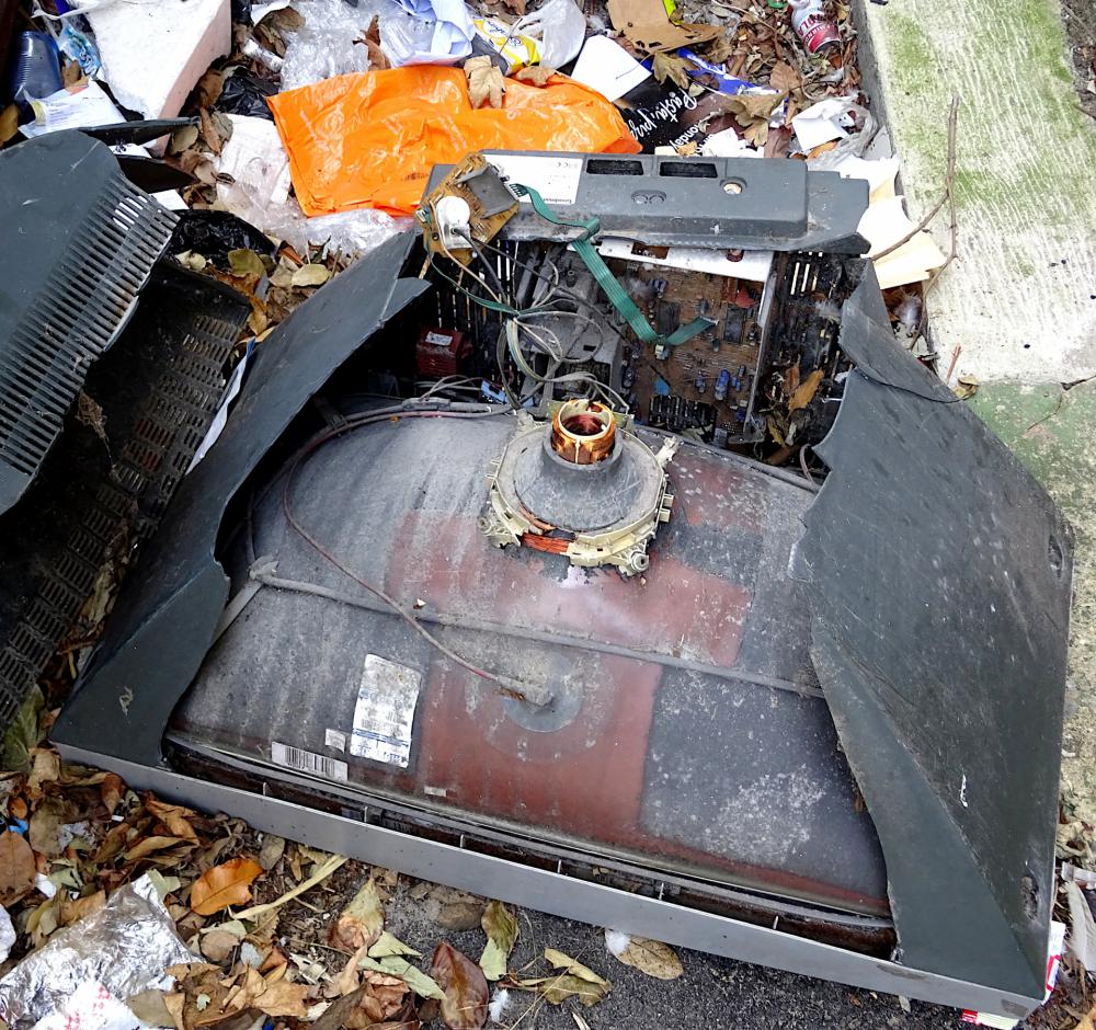 Trashed Television Set Trashed Television Set