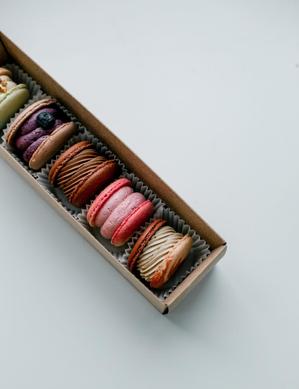 Line Of Perfectly Made Macarons Photo Line Of Perfectly Made Macarons Photo
