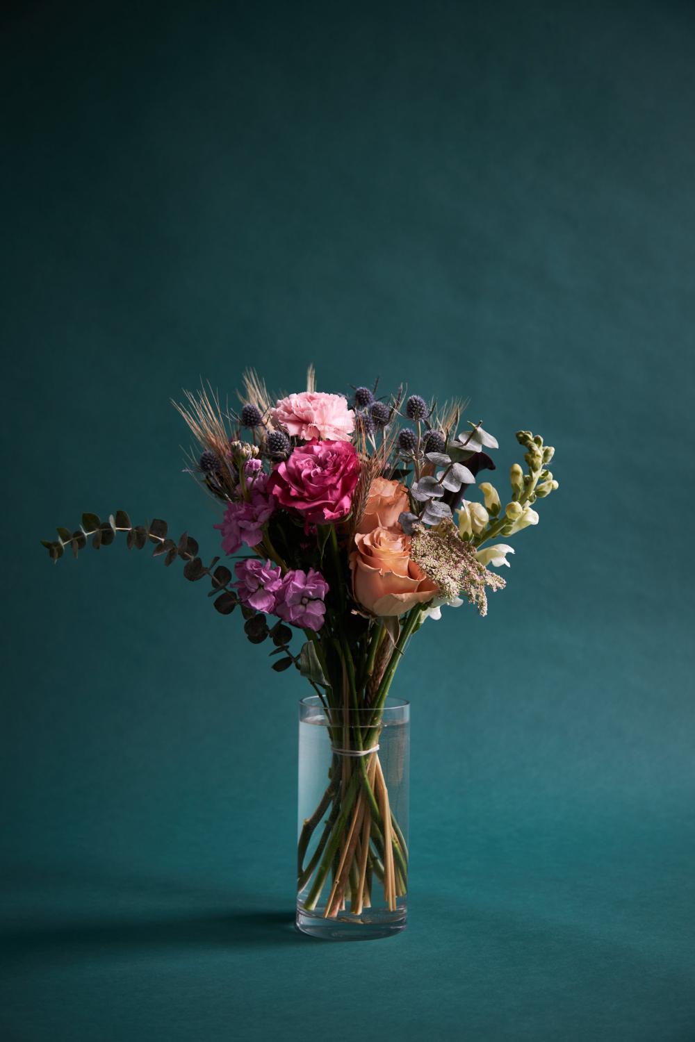 Portrait Of Floral Arrangement In Natural Light Photo Portrait Of Floral Arrangement In Natural Light Photo