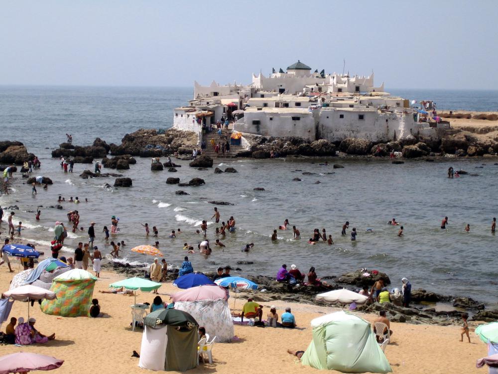 people, landscape, island, sea, beach, crowd, swimming, tents people, landscape, island, sea, beach, crowd, swimming, tents