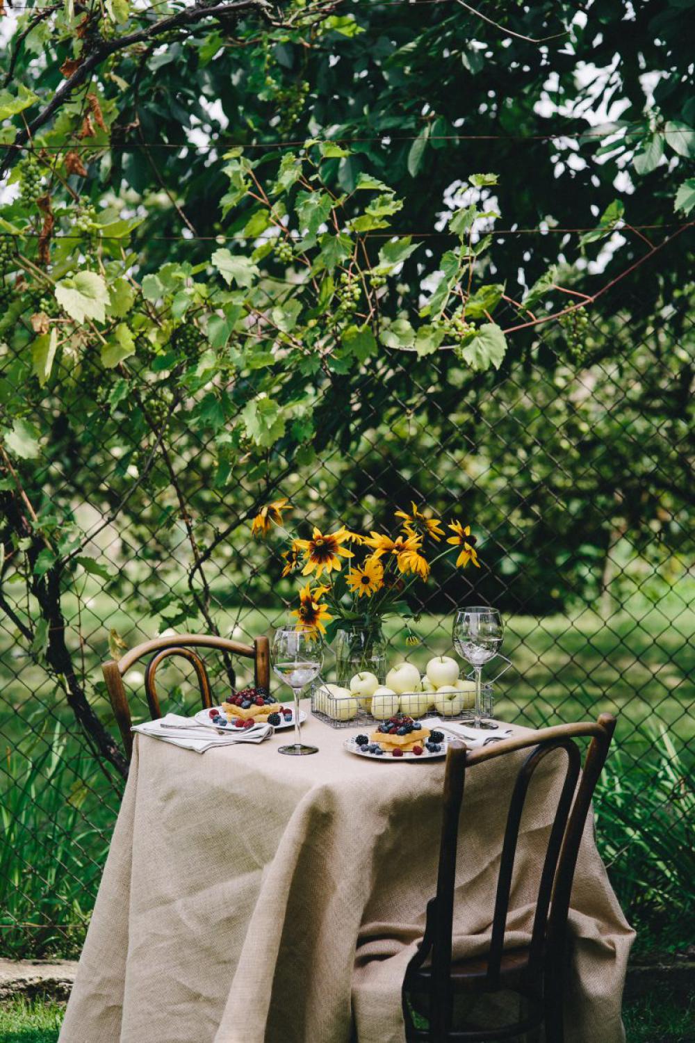 Breakfast outside Breakfast outside