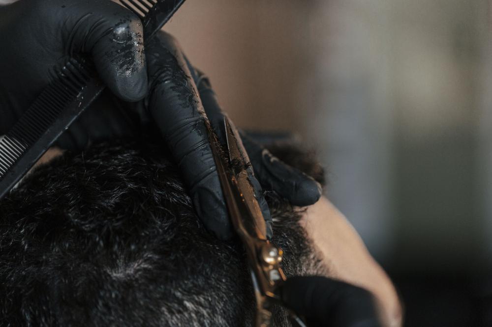 A Barbers Hands Trim A Customers Hair Photo A Barbers Hands Trim A Customers Hair Photo