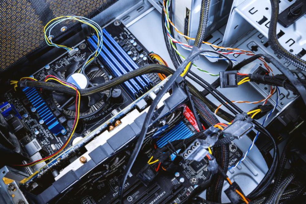 PC components. Concept of PC cleaning. PC components. Concept of PC cleaning.