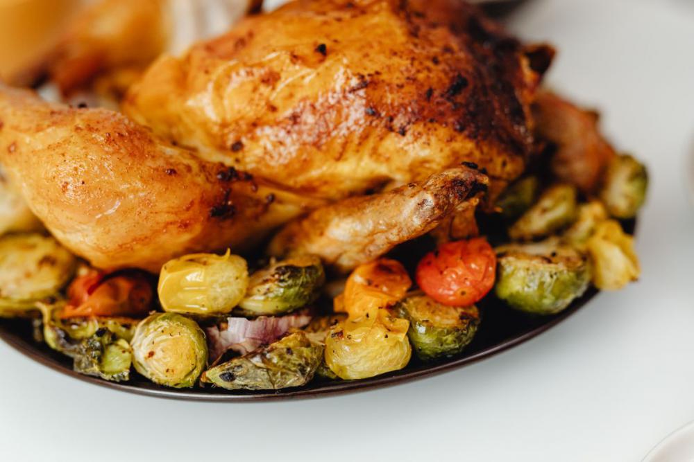 Preparing a Thanksgiving dinner - festive meal Preparing a Thanksgiving dinner - festive meal