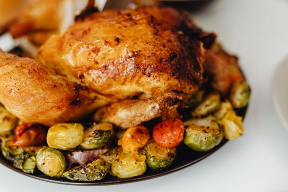 Preparing a Thanksgiving dinner - festive meal Preparing a Thanksgiving dinner - festive meal