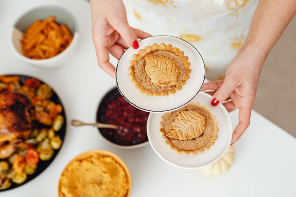 Preparing a Thanksgiving dinner - festive meal Preparing a Thanksgiving dinner - festive meal