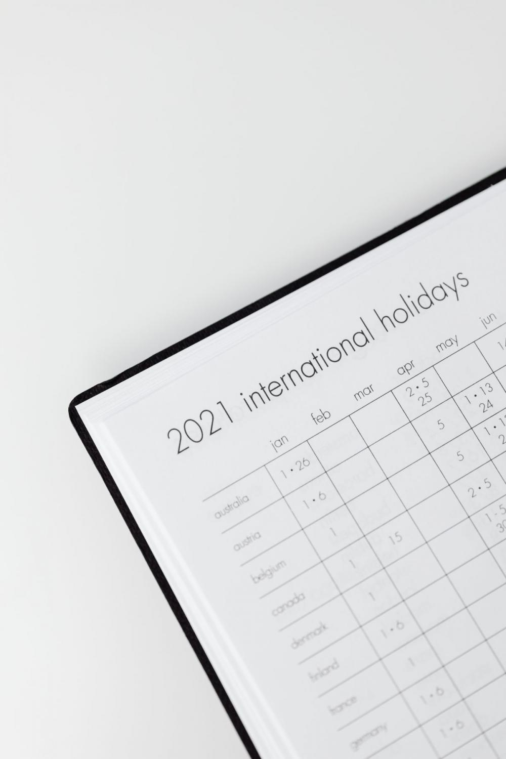 2021 planner on a desk 2021 planner on a desk