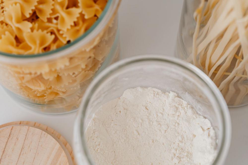Eco-friendly kitchen utensils and food in jars Eco-friendly kitchen utensils and food in jars