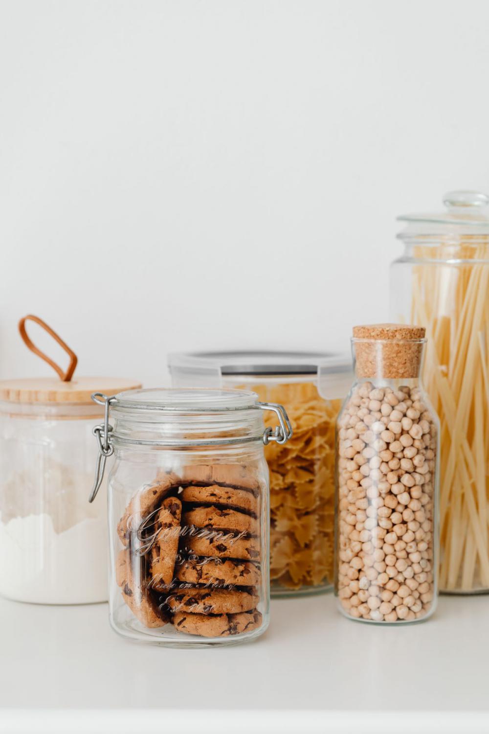 Eco-friendly kitchen utensils and food in jars Eco-friendly kitchen utensils and food in jars