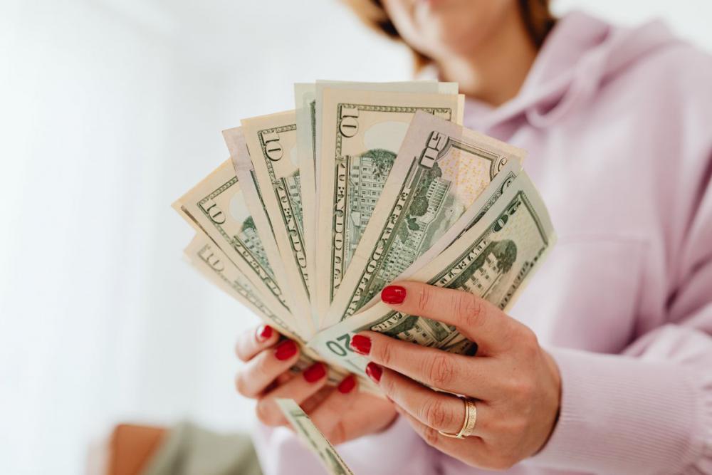 Woman working from home - home office Woman working from home - home office