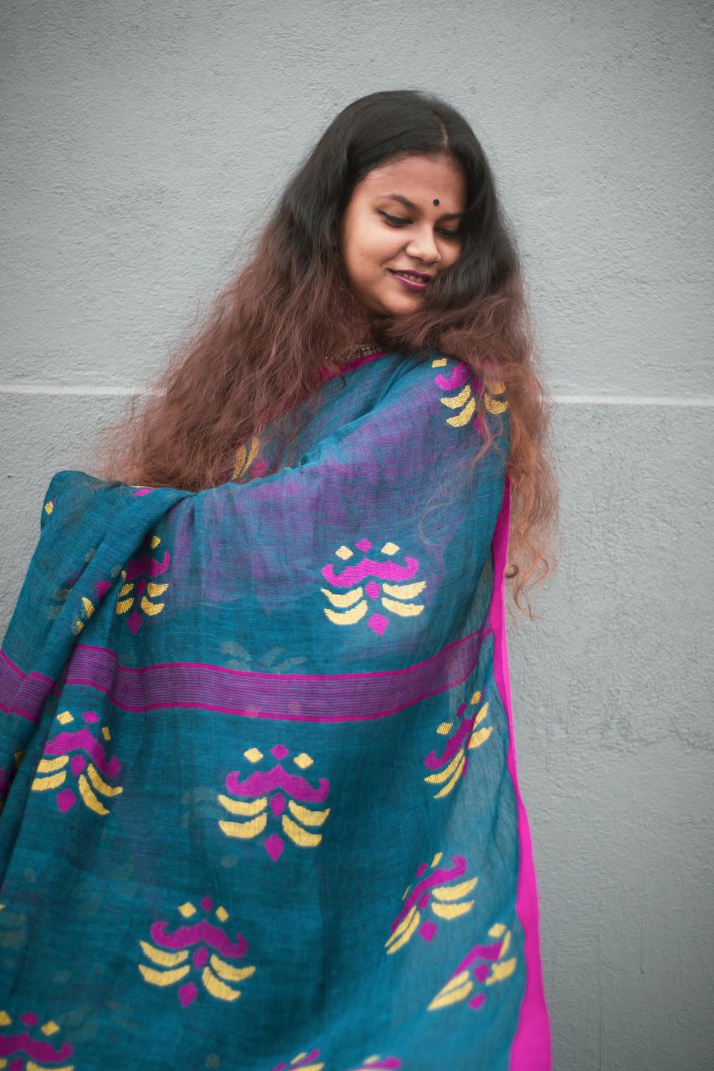 Person With Long Brown Hair Wrapped In Fabric Photo Person With Long Brown Hair Wrapped In Fabric Photo