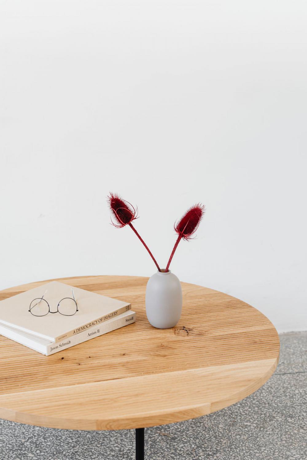 Objects on a wooden desk Objects on a wooden desk