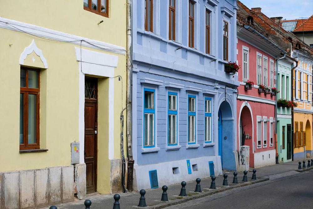 Colorful Buildings in Sibiu Colorful Buildings in Sibiu
