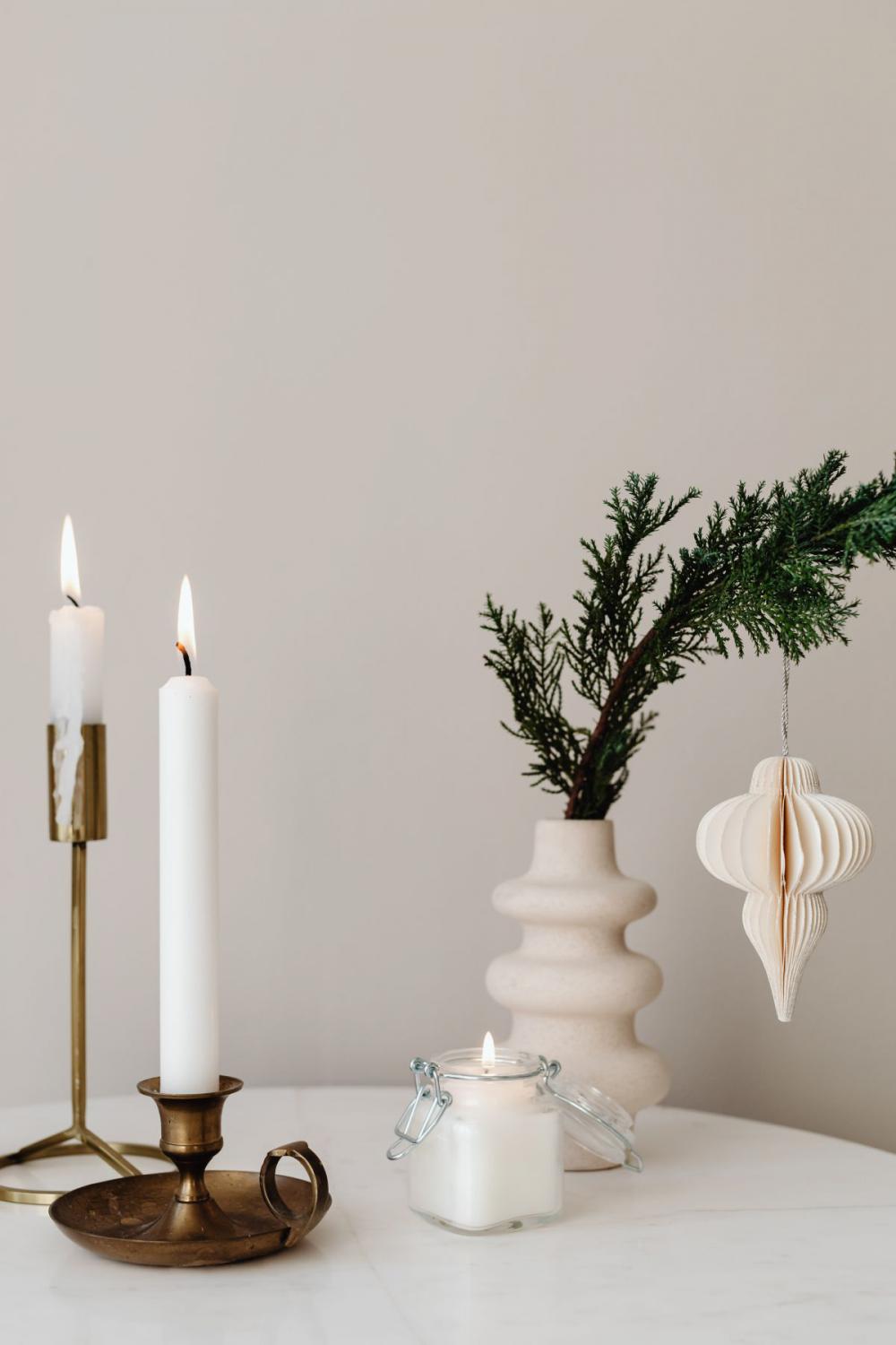 Christmas decorations in neutral aesthetics Christmas decorations in neutral aesthetics