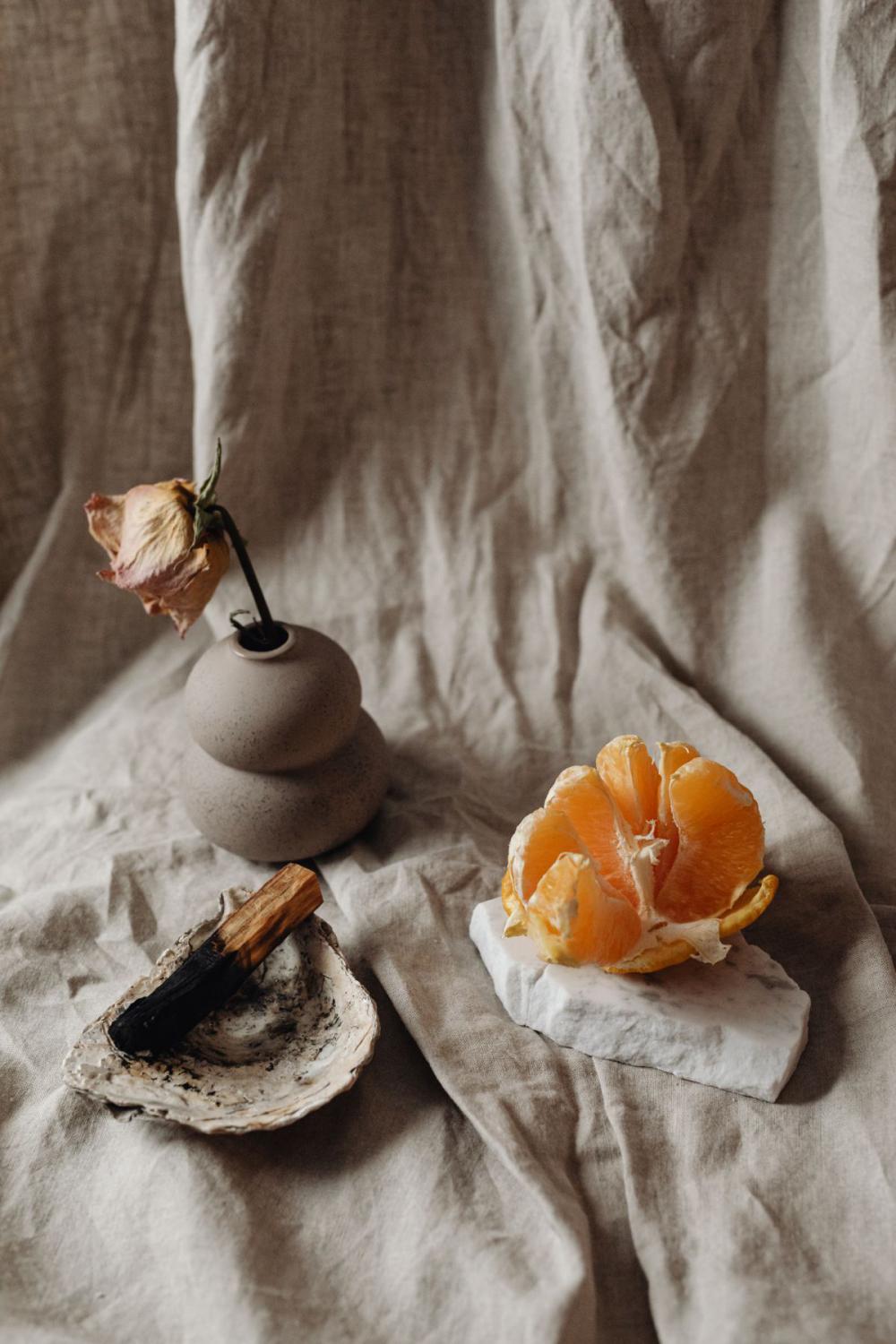 Candle - palo santo - linen fabric Candle - palo santo - linen fabric
