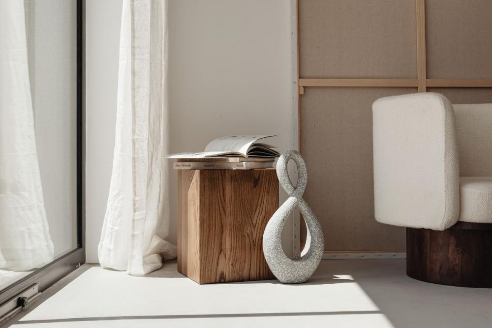Minimalist interior - contemporary wooden and upholstered furniture Minimalist interior - contemporary wooden and upholstered furniture