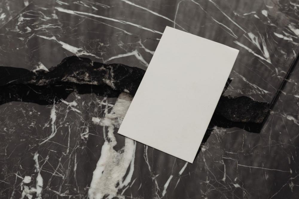 Clean minimal business card mockup photo - black marble Clean minimal business card mockup photo - black marble