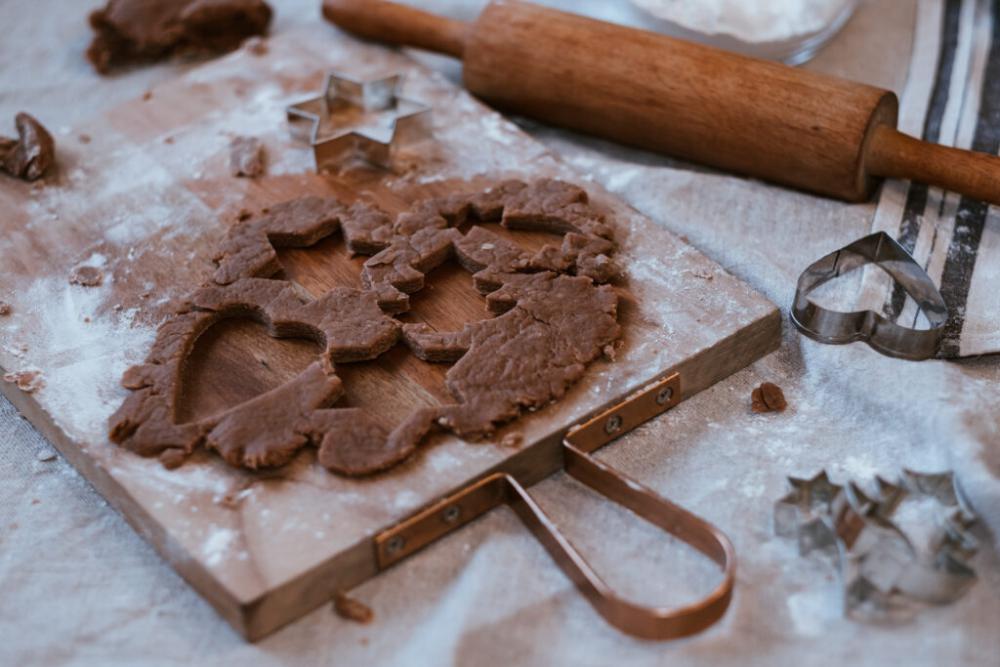 Cutting out gingerbread Christmas biscuits 11 Cutting out gingerbread Christmas biscuits 11