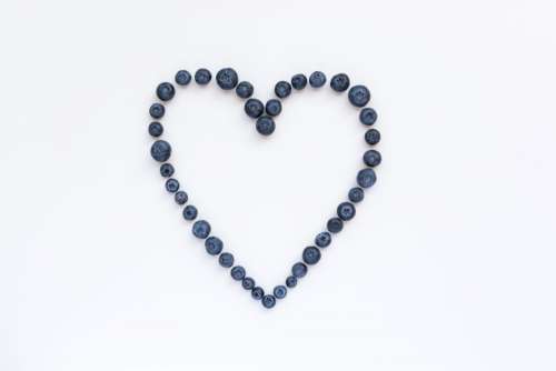Blueberries heart