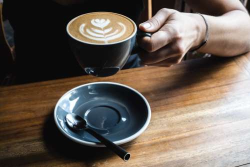 Cappuccino in a café