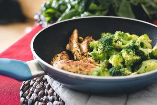 Chicken breast steak with broccoli