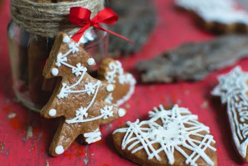 Christmas gingerbread tree detail