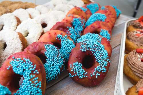 Crazy colored donuts