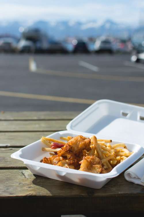 Fish and chips takeaway in Húsavík