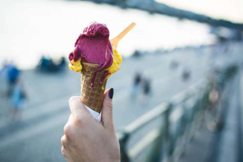 Gelato on the riverside