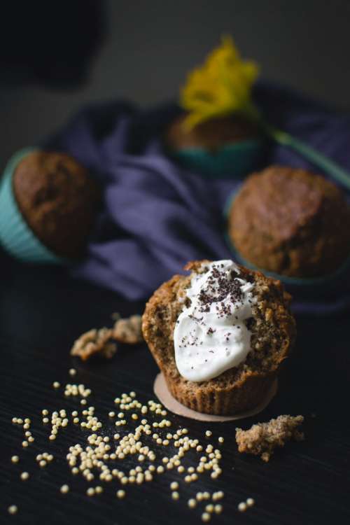 Healthy muffin with poppy seed