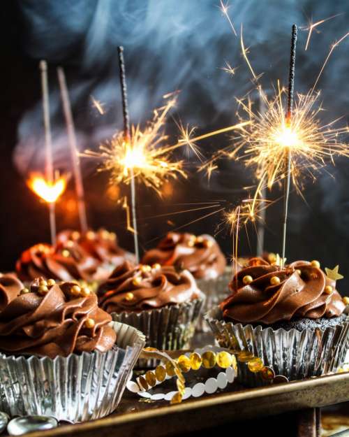 Sparkling Chocolate Cupcakes