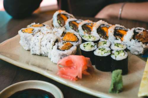 Sushi yam california rolls
