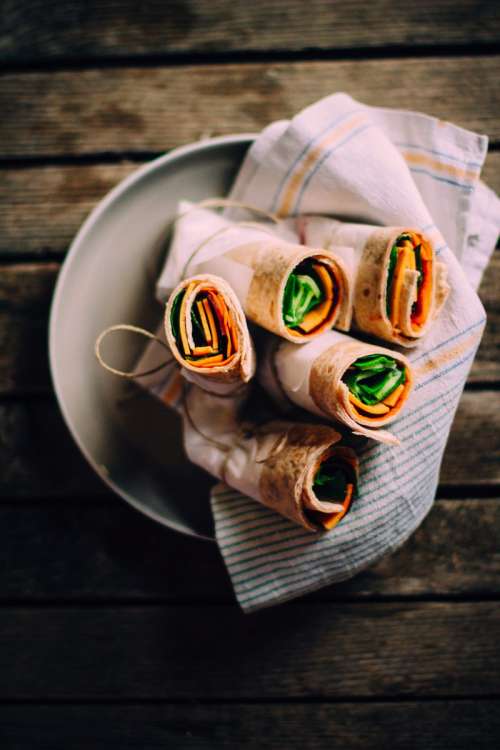 Vegan vegetables rolls