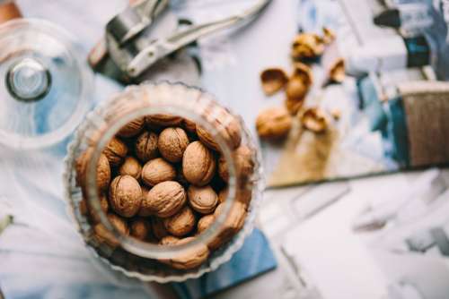 Walnuts in a jar