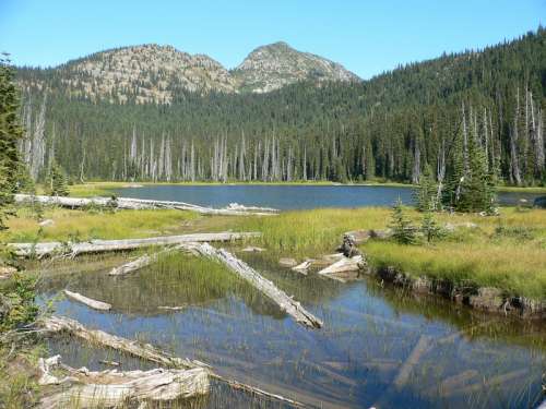 Dagger lake and Mountain Landscape in Northern Cascades National Park, Washington free photo