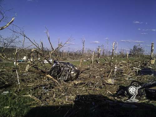 A mess of Tornado Damage in Alabama free photo