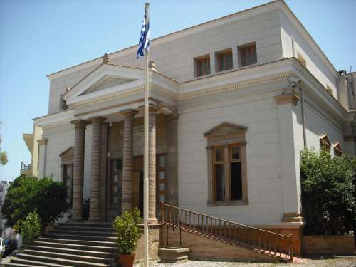 Adamantios Korais public library of Chios town in Greece free photo