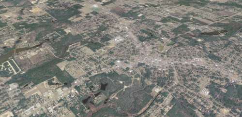 Aerial View of Crestview, Florida from Above free photo