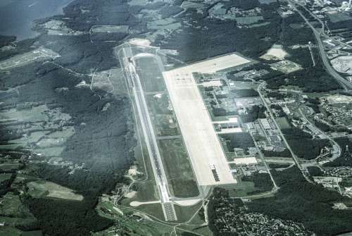 Aerial View of Pease Air National Guard Base near Portsmouth, New Hampshire free photo