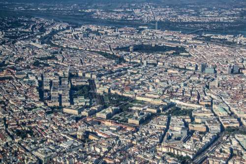 Aerial View of Vienna, Austria free photo