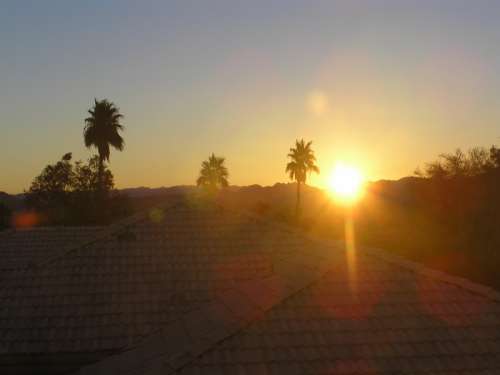 Arizona Sunrise in Fountain Hills, Arizona free photo