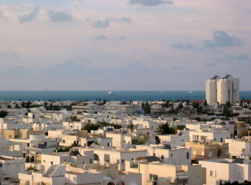 Ashdod from above in Israel free photo