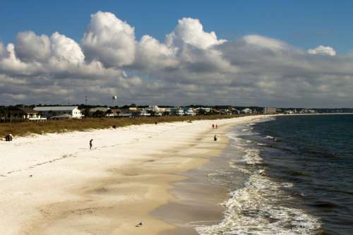 Beach and Shoreline Landscape in Mexico Beach, Florida free photo