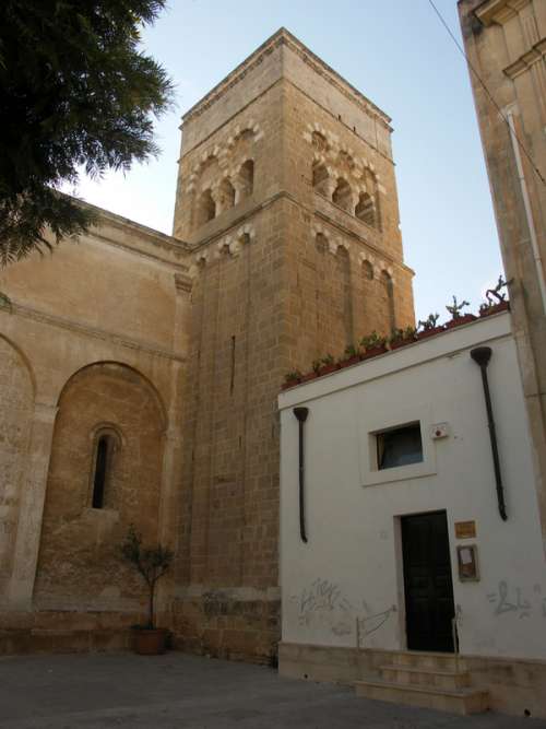 Bell tower of the church of San Benedetto in Brindisi, Italy free photo