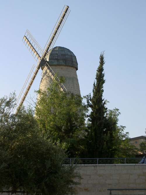 Big windmill in Jerusalem, Israel free photo