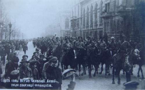 Bolshevik troops entering Odessa, Ukraine free photo