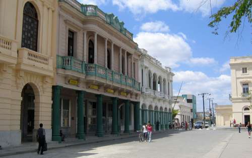 Buildings in the street of Santa Clara, Cuba free photo