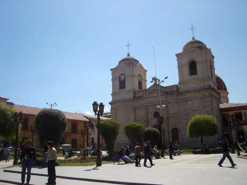 Cathedral Huancayo in Peru free photo